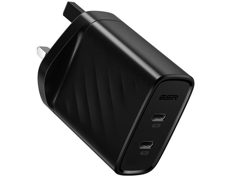 36W PD Wall Charger (2 USB-C Ports) for iPad, iPhone, Android devices