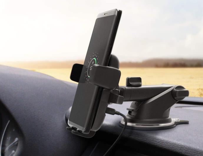 Qi Wireless Car Mount with Fast Charge for Smartphone