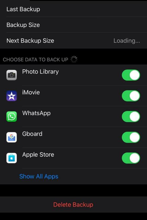 Remove your iPhone Backup