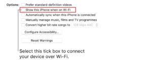 Syncing devices over Wi-Fi