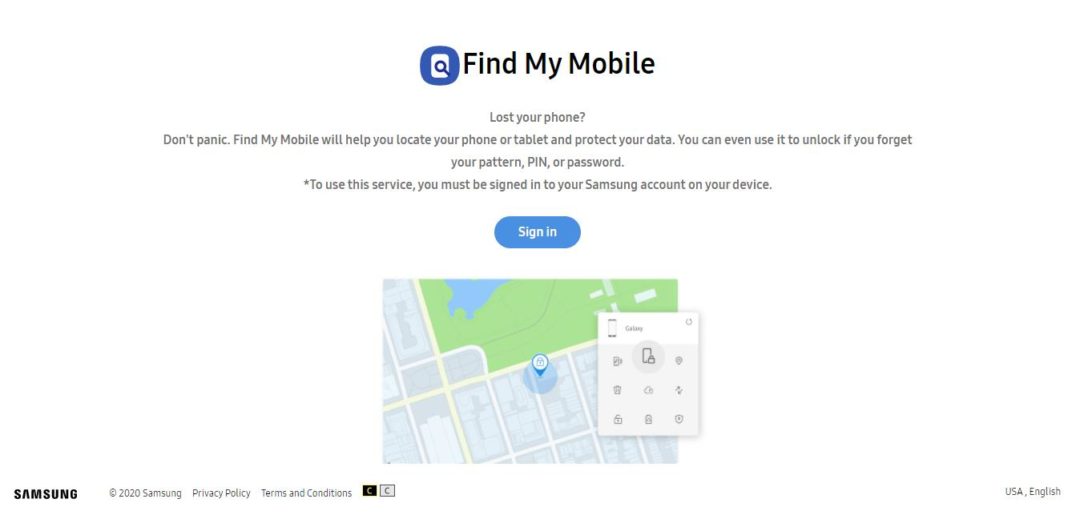 find my samsung phone lost