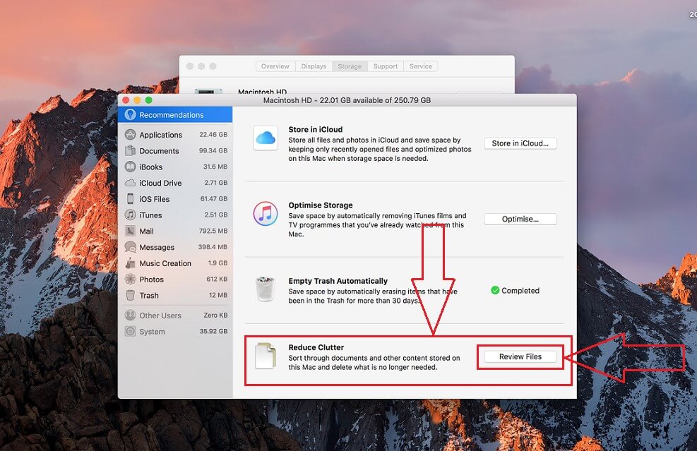 how to clean up macbook pro storage