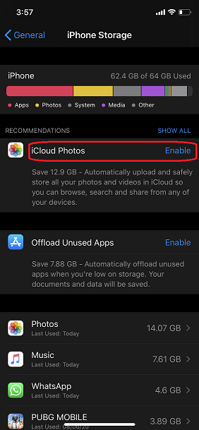 Using the cloud for downloads storage
