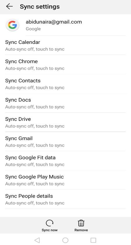 Synch Contacts