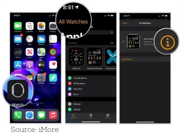 switch apple watch to new phone