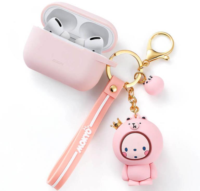 Cute AirPods Pro Case with Animal Keychain