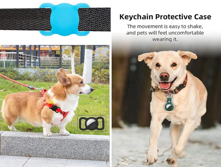Air Tag AirTag Holder Fixed at Dog Collar Silicone Case