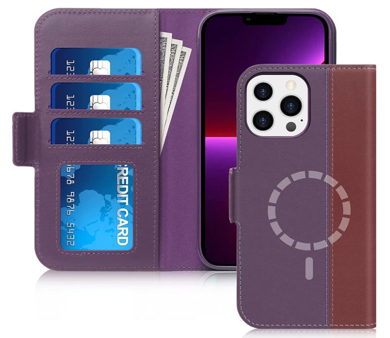 Purple Coque iPhone 13 PRO MAX de Luxe Aluminium/Magnétique/Magsafe/LENS  Protector