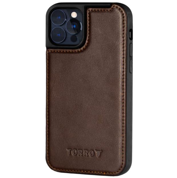 TORRO Leather Bumper Cell Phone Case Compatible with iPhone 13 Pro Max