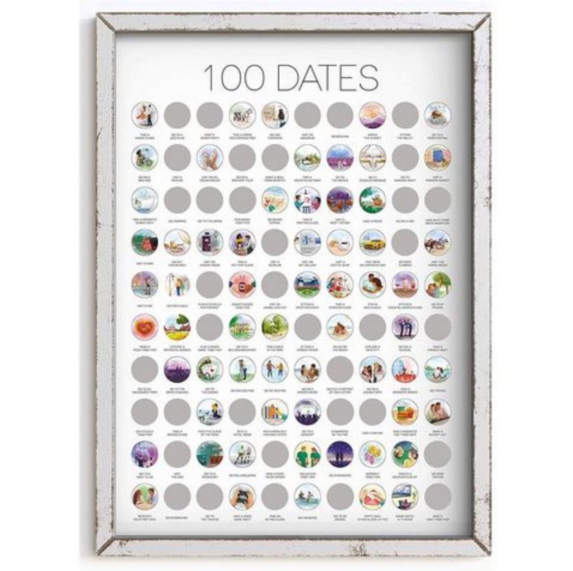 Christmas gift 100 Dates Scratch Off Posters