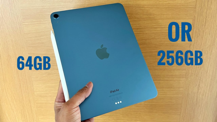 ipad air 6 256gb vs 64gb