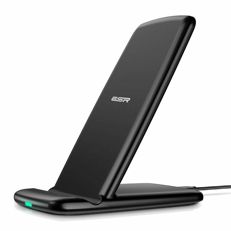 essential wireless charger stand black