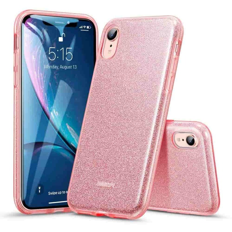 ISADERSER for Apple iPhone XR 6.1 Case Cover Luxury Clear View Flip Plating Mirror Makeup Glitter Slim Wallet Shockproof Closure Full Body Protective Case for iPhone XR 6.1 inch Mirror Rose Gold