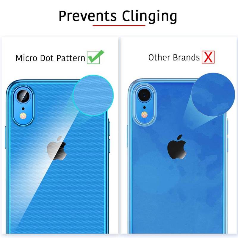Blue Frame Supports Wireless Charging for the 6.1 inch iPhone XR ESR Clear Case for iPhone XR Slim Soft TPU Gel Case Flexible Silicone Cover