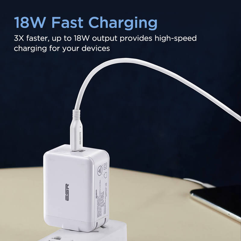 Fast Charge Combo 18W PD Wall Charger 6ft USB C to USB C 2.0 Cable 2