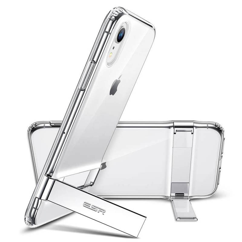 iPhone XR Metal Kickstand Case clear