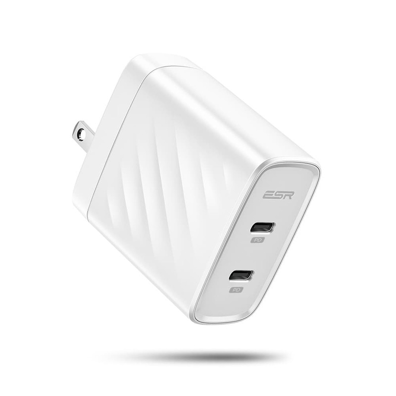 36W PD Wall Charger 2 USB C Ports US white