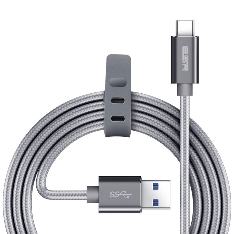 6.6ft2m USB 3.0 to USB C Cable gray