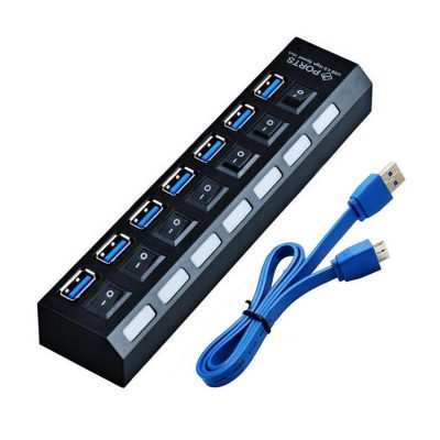 7 USB 3.0 Ports Hub with Individual Power Switche 1 1