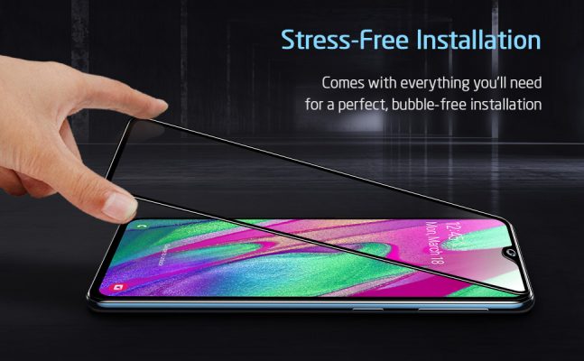 Galaxy A40 Tempered Glass Full Coverage Screen Protector 1