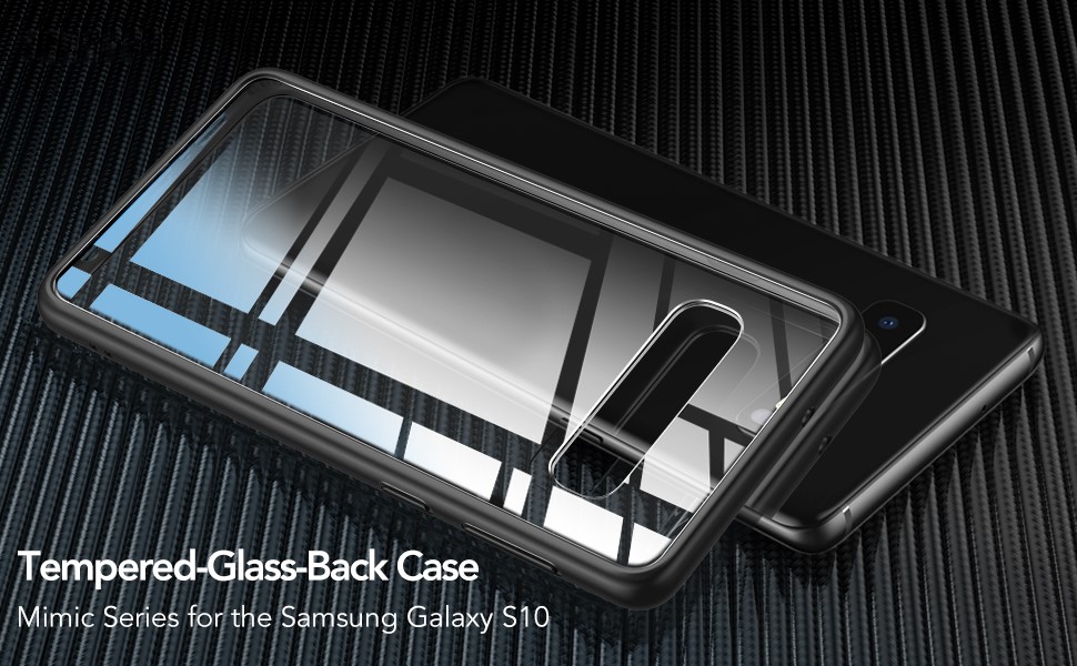 Mimic Series Glass Case Compatible with Samsung Galaxy S10 9H Tempered Glass