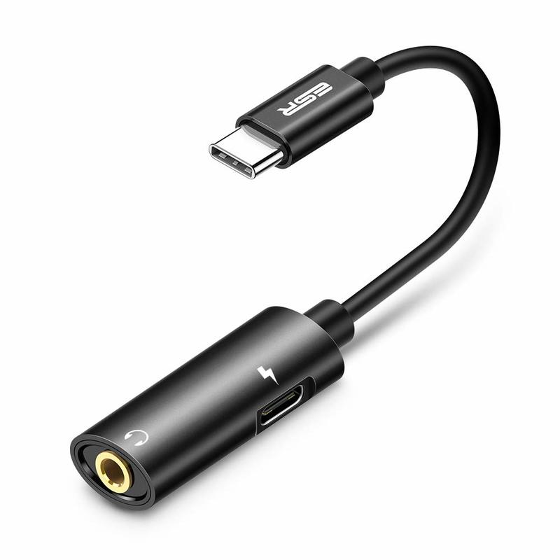 -Argent ADWITS Adaptateur Audio USB C vers Hi-Res 3,5mm 2 en 1 avec PD 3.0 QC 2.0 BC1.2 Charge Rapide Compatible avec iPad Pro Galaxy S20 Note 10 Pixel 4 4XL 3 3XL Essential etc