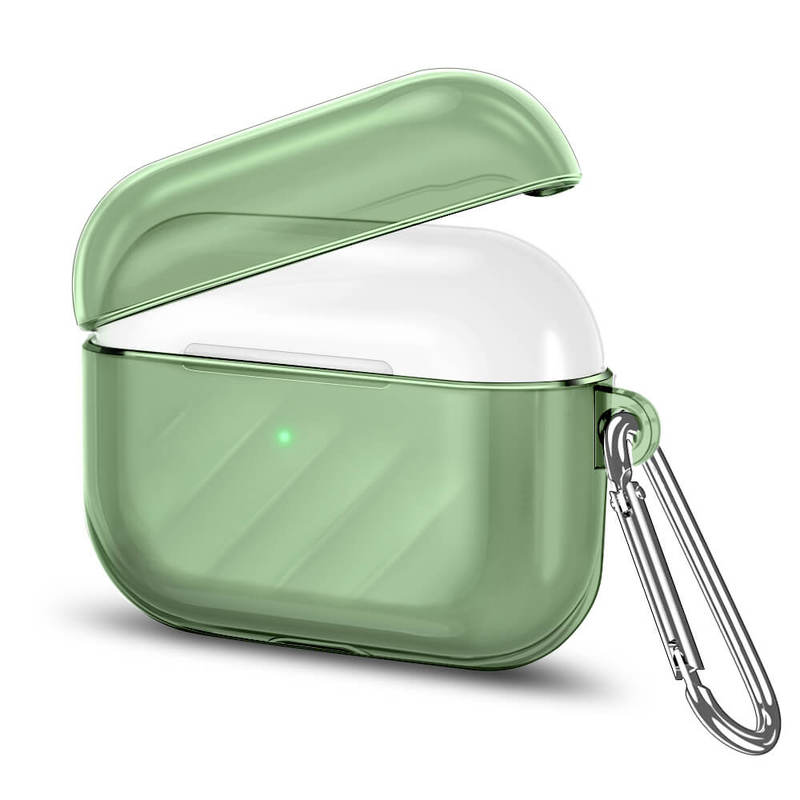 ESR AirPods Pro Carrying Case Cover with Keychain Carabiner Shock-Resistant Apple Dark Green