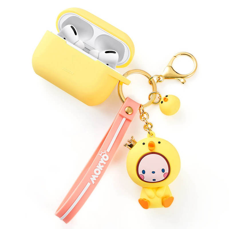 Bounce AirPods Pro Carrying Case with Cute Animal Keychain 1