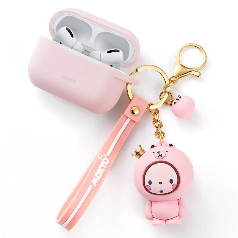 Bounce AirPods Pro Carrying Case with Cute Animal Keychain 3