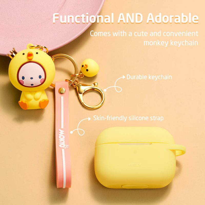 Bounce Series Cute AirPods Pro Case with Animal Keychain 5