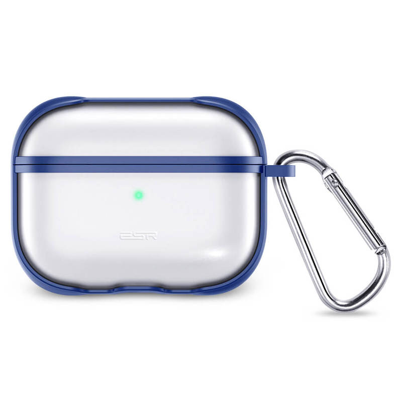 ESR Case for AirPods Pro, Matte Soft Carrying Case Cover with Carabiner Blue