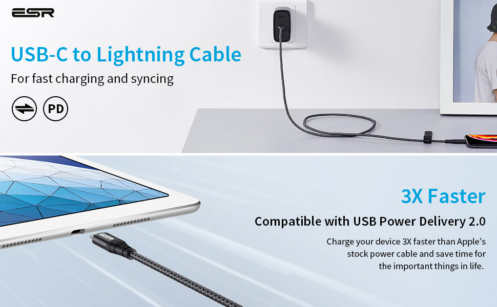 iPhone 11 usb c to lightning charging cable