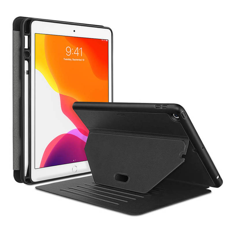 ESR iPad 10.2 2019 Sentry Magnetic Kickstand Case  Black Black