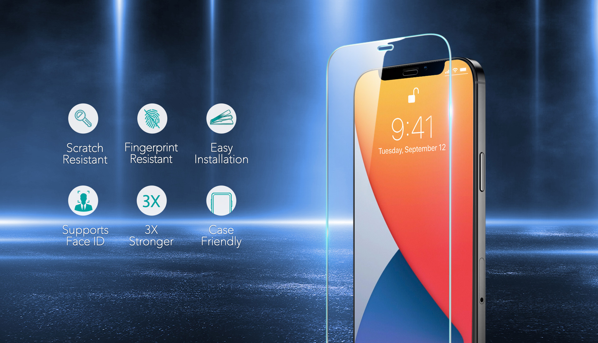 iPhone 12 Tempered Glass Full Coverage Screen Protector 2