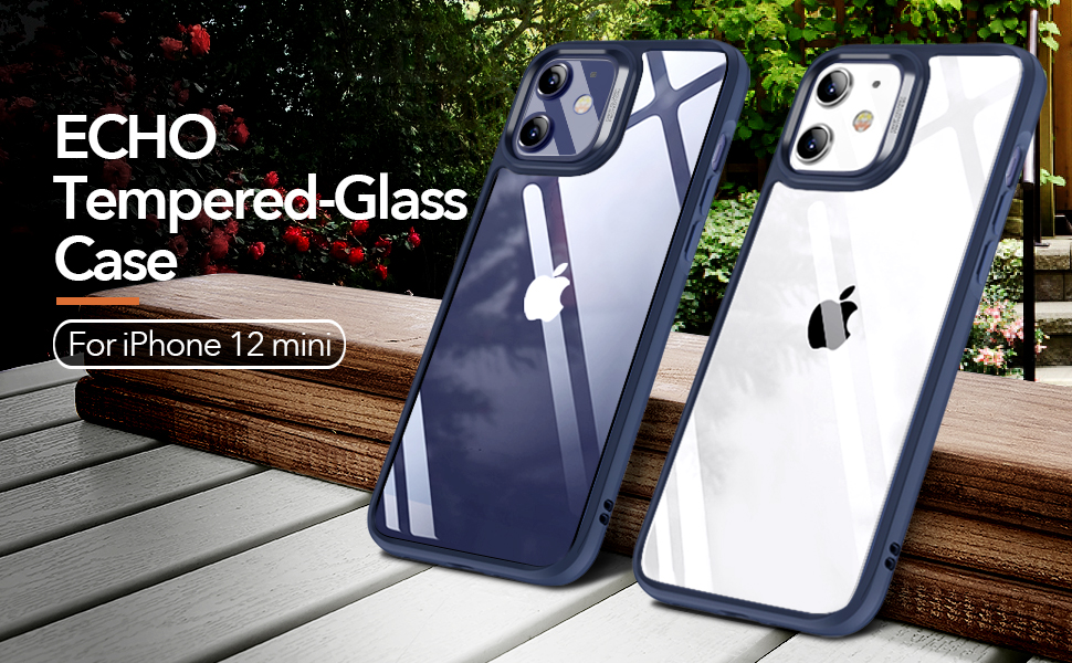 iPhone 12 mini Echo Tempered Glass Hard Case 1