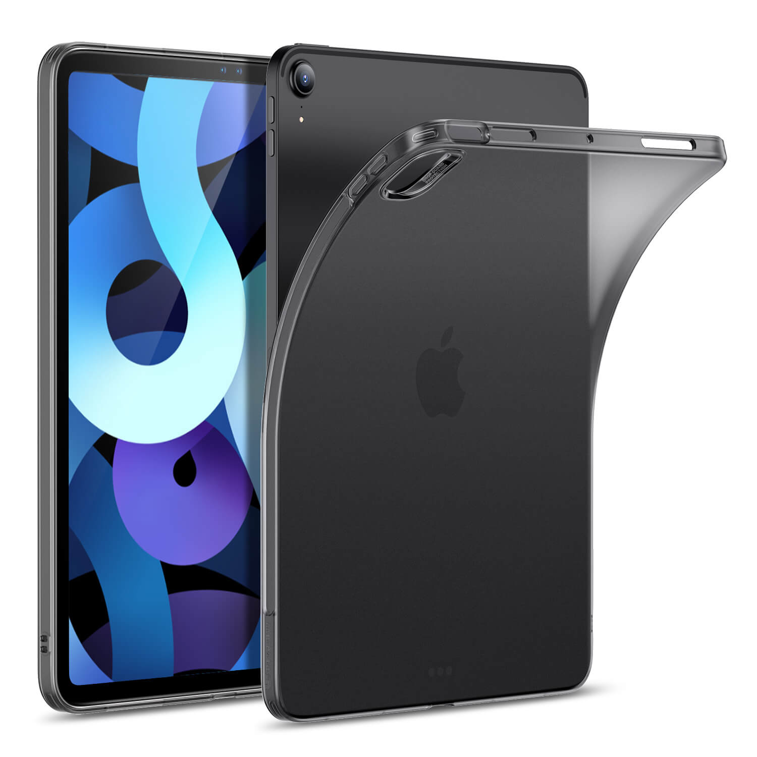 ESR Matte Case for iPad Air 4th Gen 2020(10.9 inch), Slim Light Soft Matte Clear Back Case-Project Zero Series Matte Clear Black