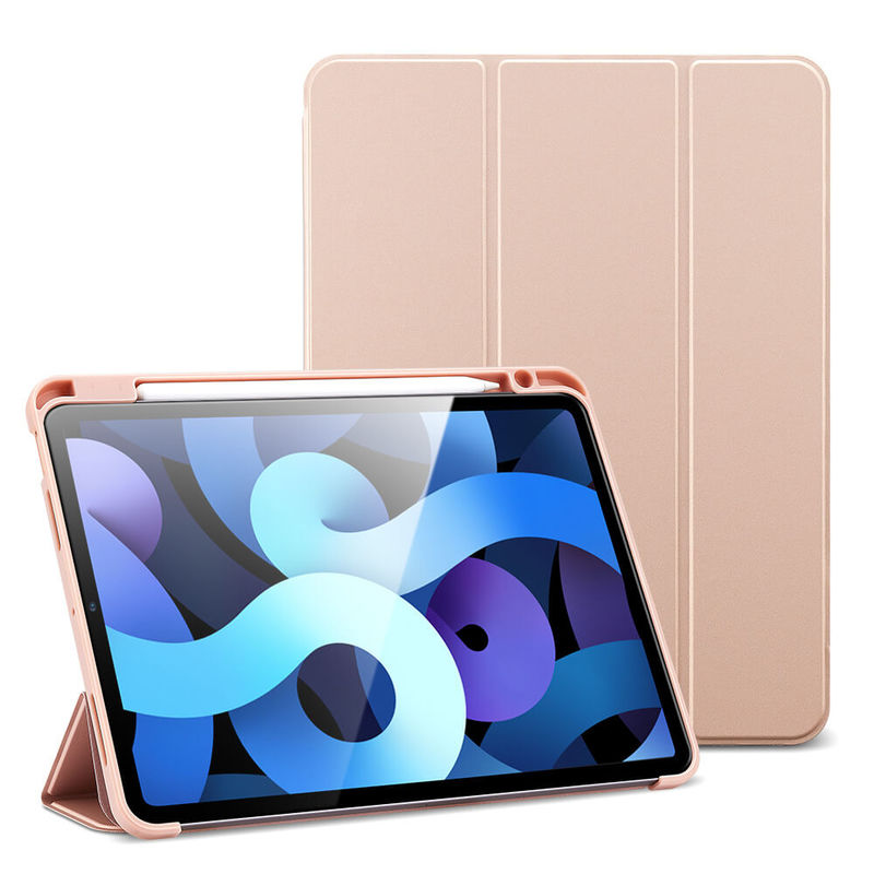 ESR Case for iPad Air 4th Gen 2020(10.9 inch), with Trifold Stand and Build-in Pencil Holder-Rebound Series Rose Gold
