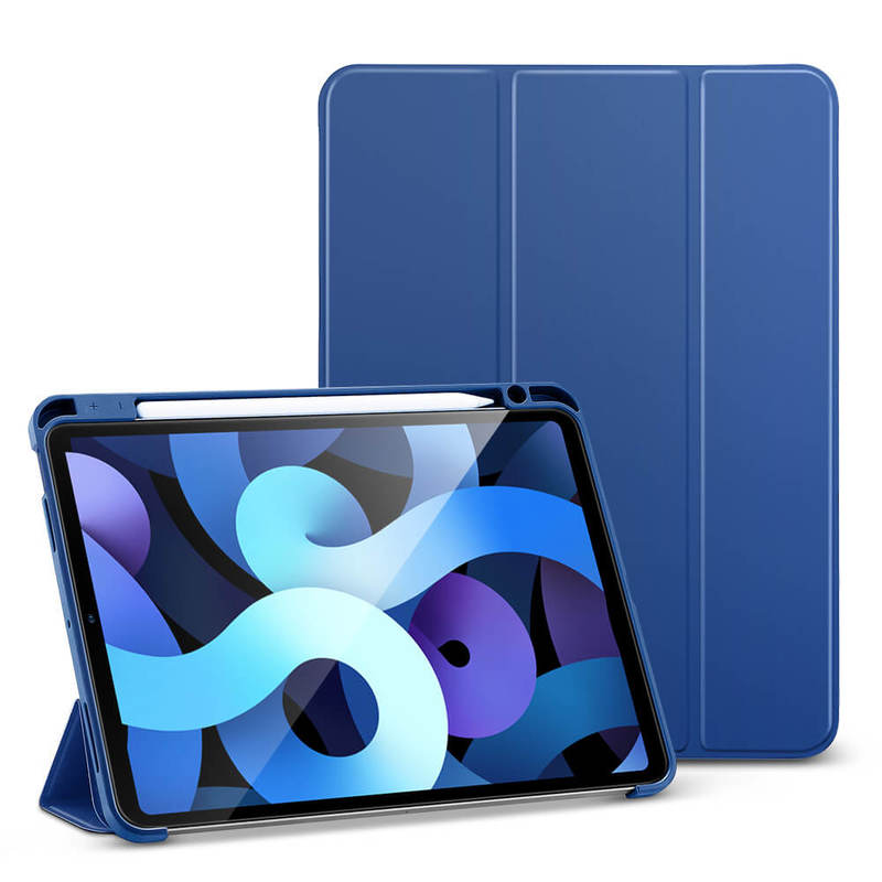 ESR Case for iPad Air 4th Gen 2020(10.9 inch), with Trifold Stand and Build-in Pencil Holder-Rebound Series Blue