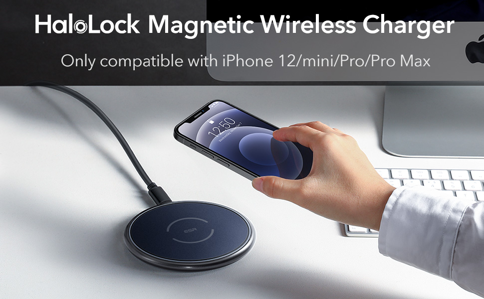 HaloLock™ Magnetic Wireless Charger for iPhone 12 1