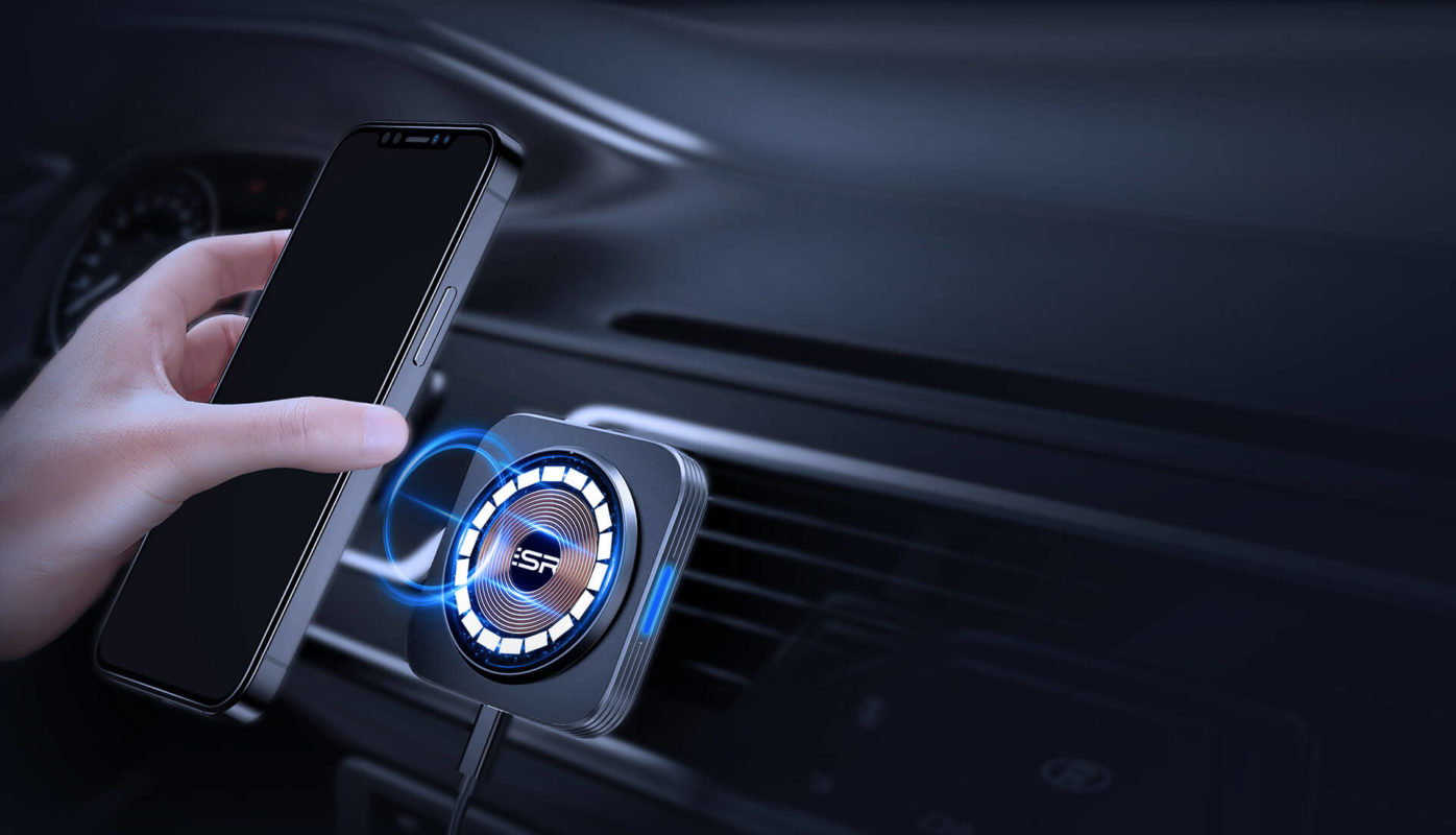 HaloLock™ Magnetic Wireless Car Charger Mount for iPhone 12 1