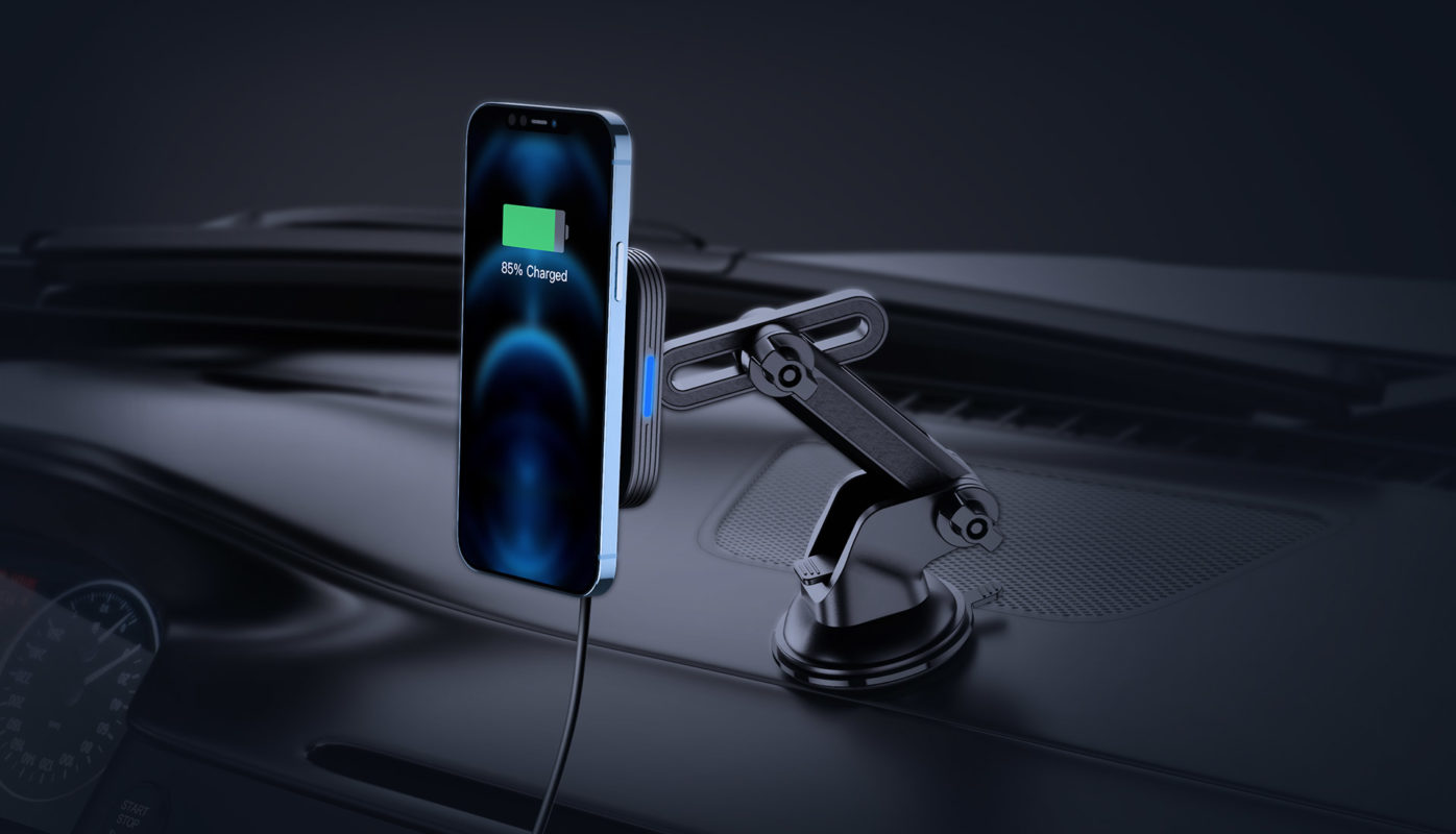 HaloLock Dashboard Wireless Charger for iPhone 12 5