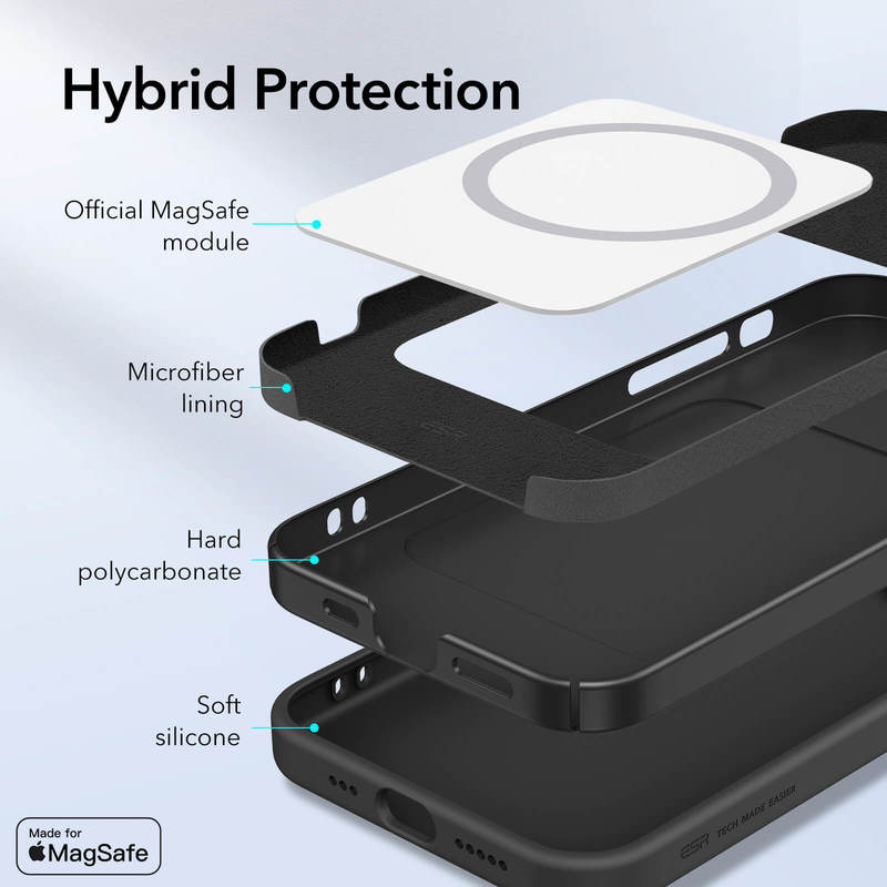 Coque Douce avec MagSafe série Cloud et Protection d'Objectif pour iPhone 12  Pro - ESR