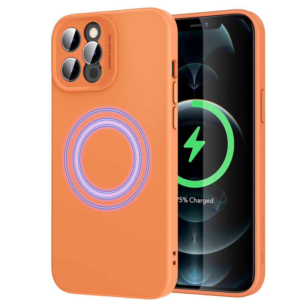 ESR iPhone 12 Pro Cloud Soft Case with MagSafe and Camera Lens Protection Orange