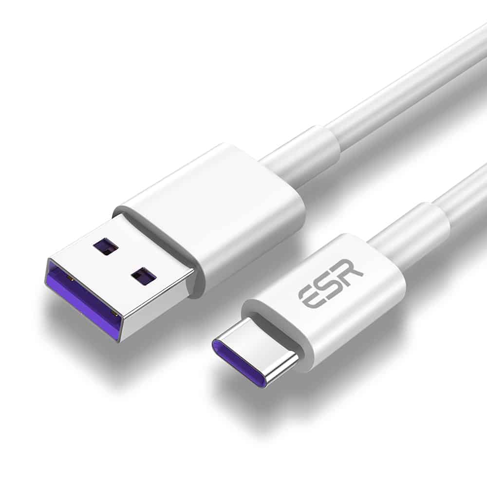 ESR 5A USB-A to USB-C Fast Charging Cable (3.3 ft/1 m) White