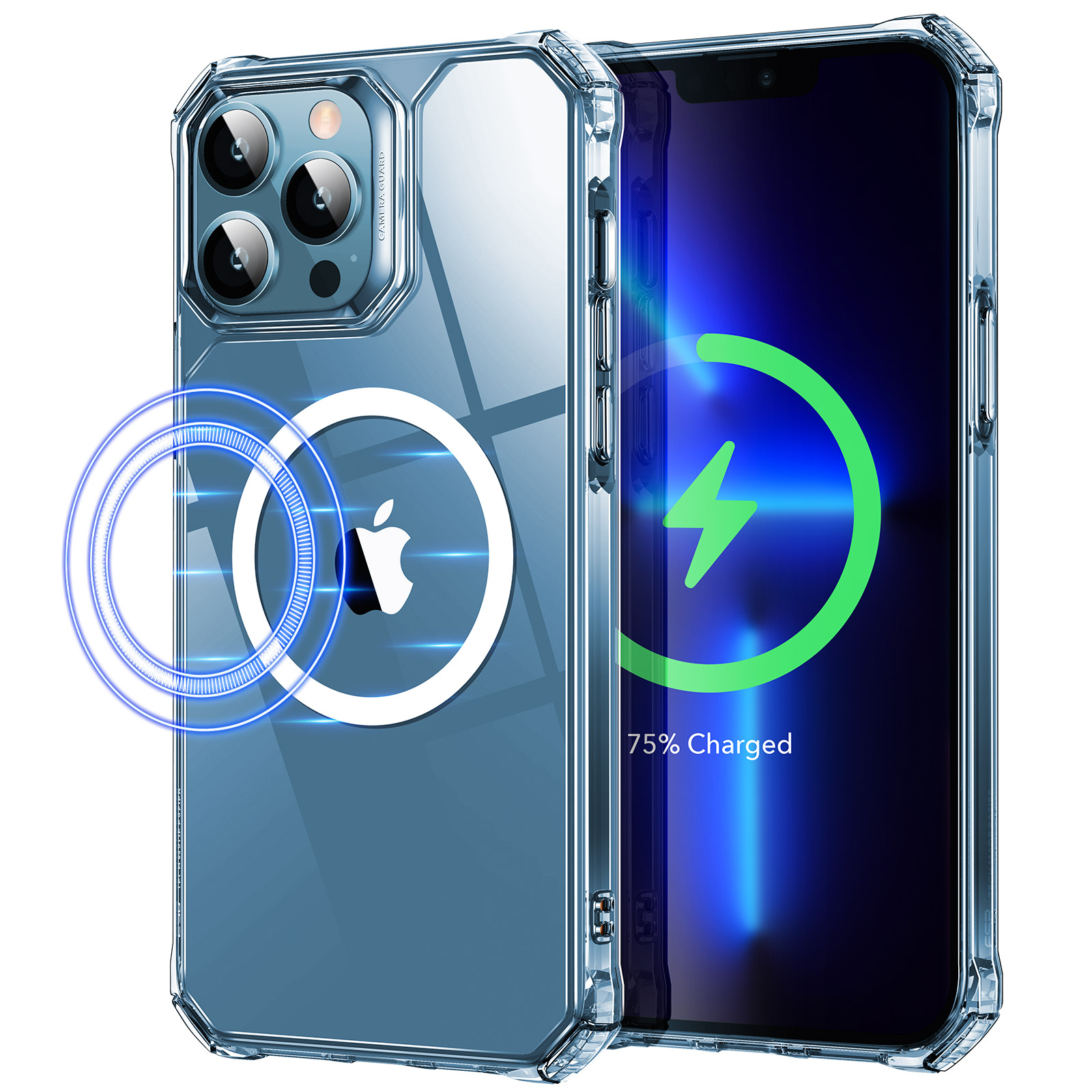 Generic Coque magnétique transparente pour iPhone 13 Pro Max 6.7  [compatible avec chargeur MagSafe et batterie