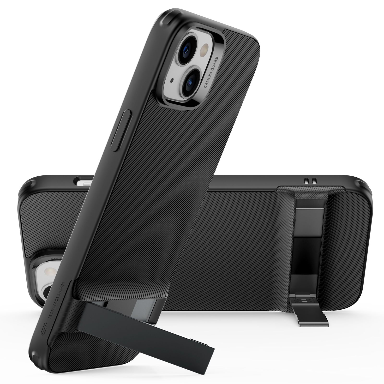 ESR iPhone 14/13 Metal Kickstand Case Black Black