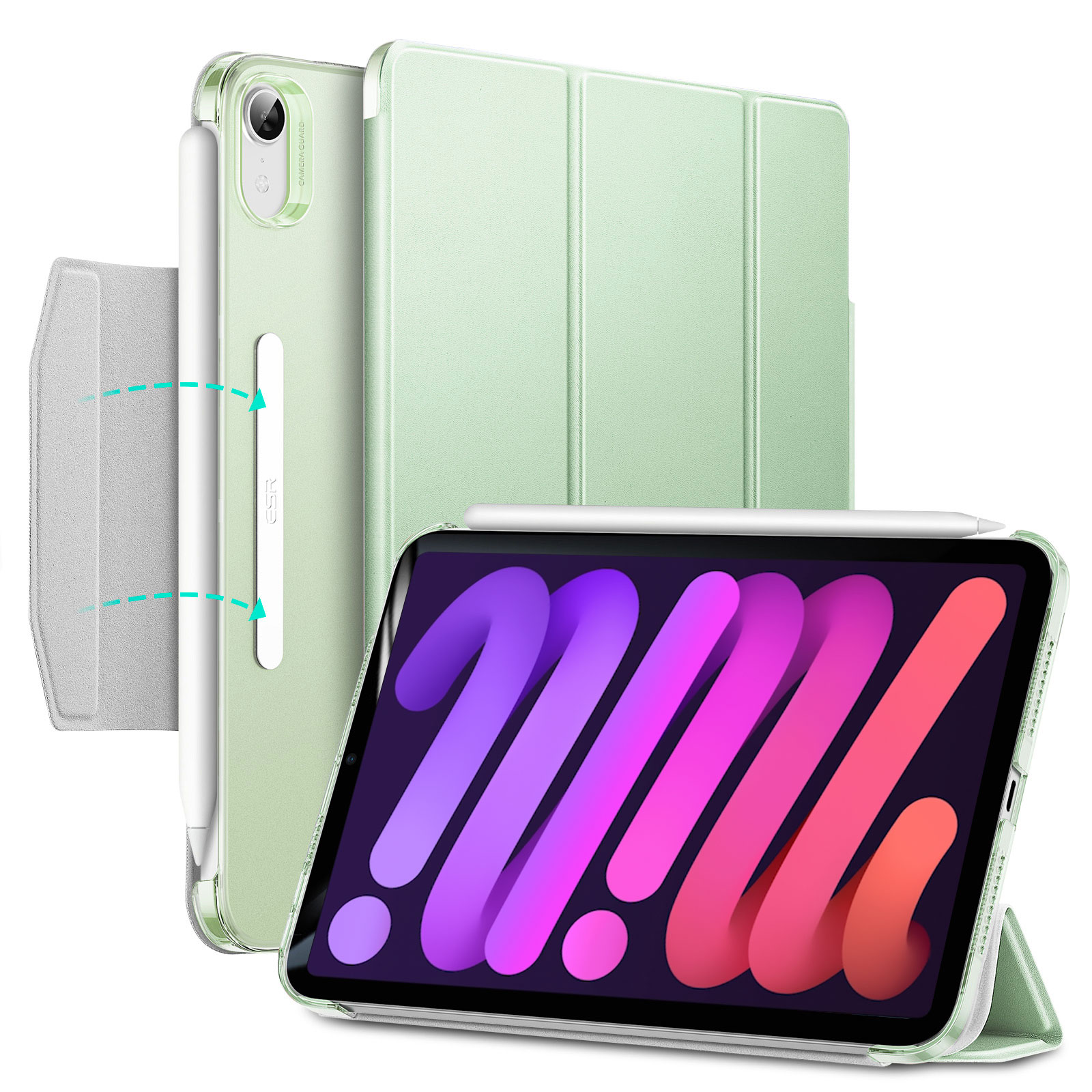 ESR iPad Mini 6 (2021) Ascend Trifold Case Mint Green