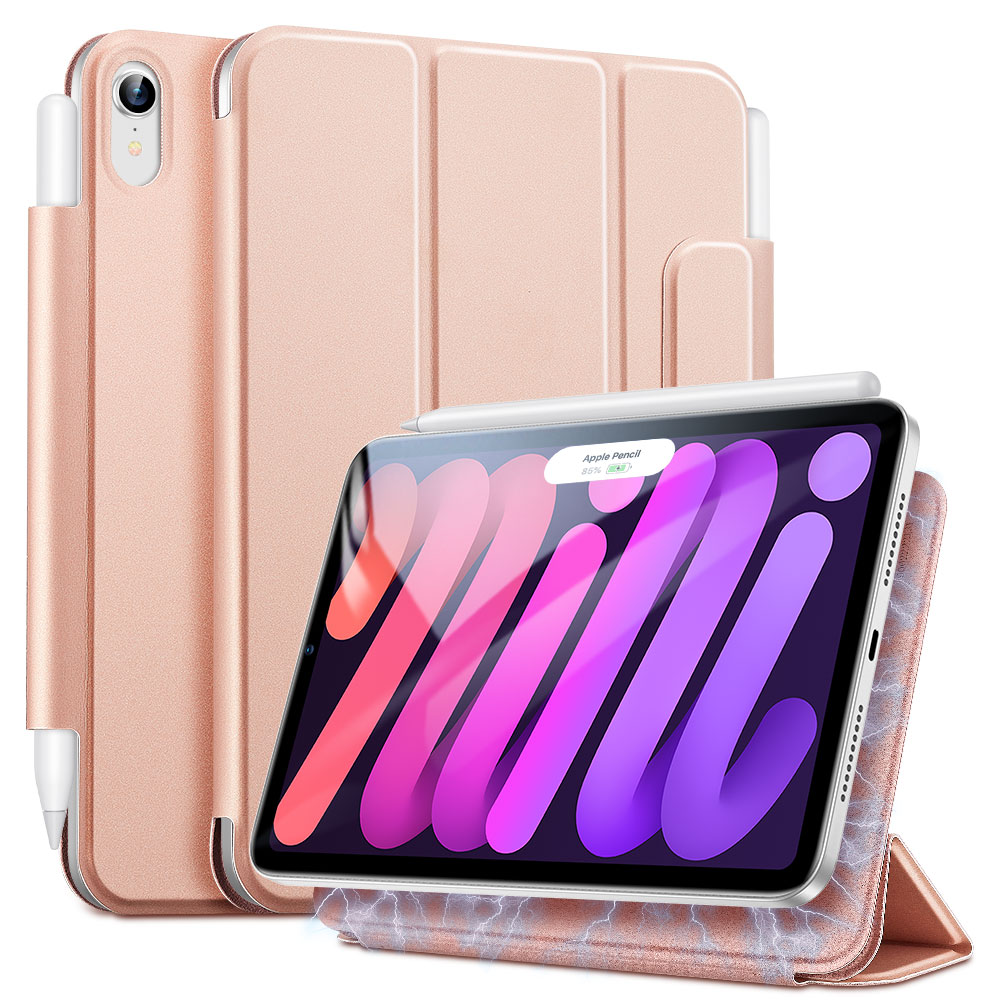 ESR Boost - Funda con función atril para iPad Mini 6 (8.3 pulgadas, 2021),  3 modos de soporte, delgada y ligera, resistente al amarillamiento, funda