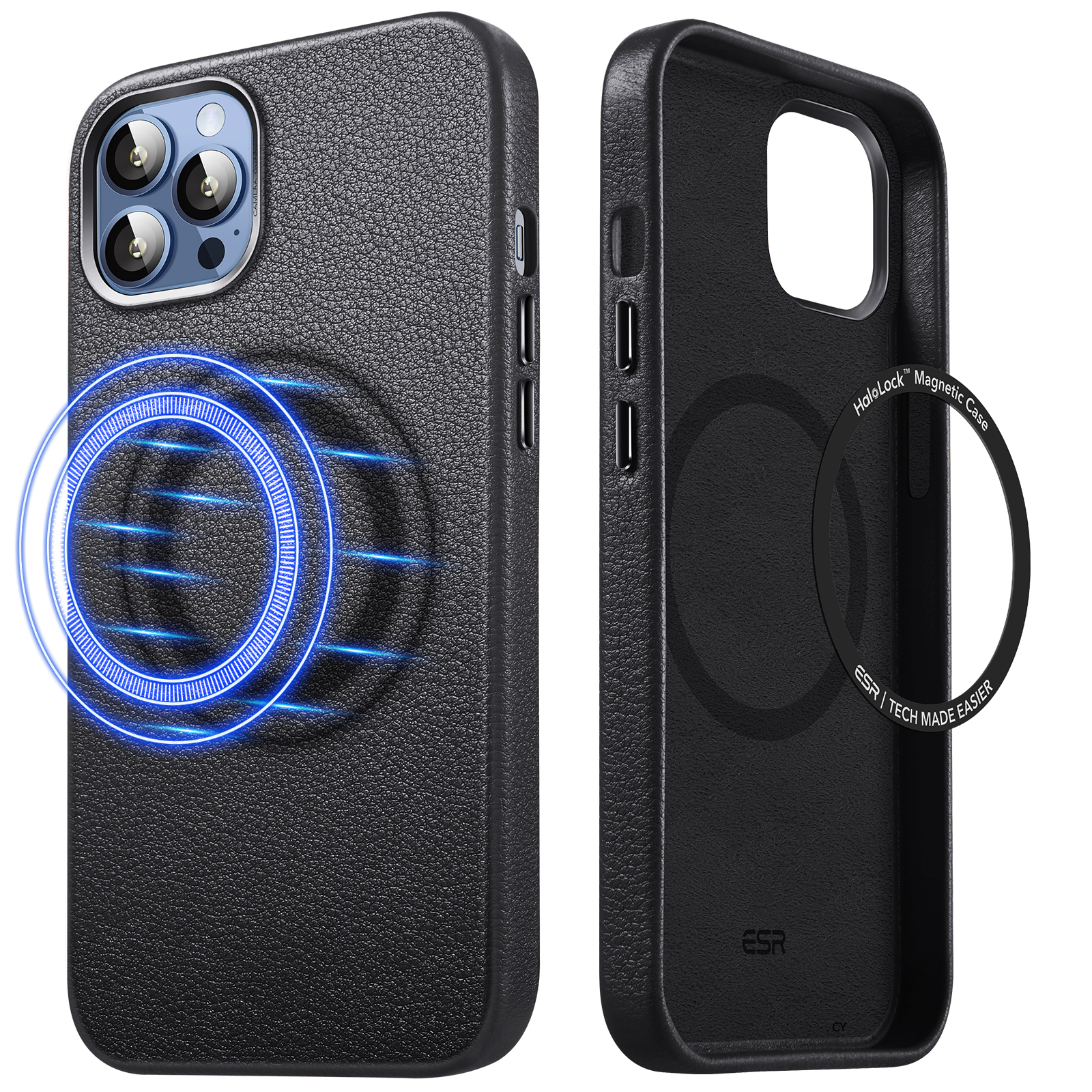 Coque en Cuir de série Métro pour iPhone 13 Pro avec HaloLock