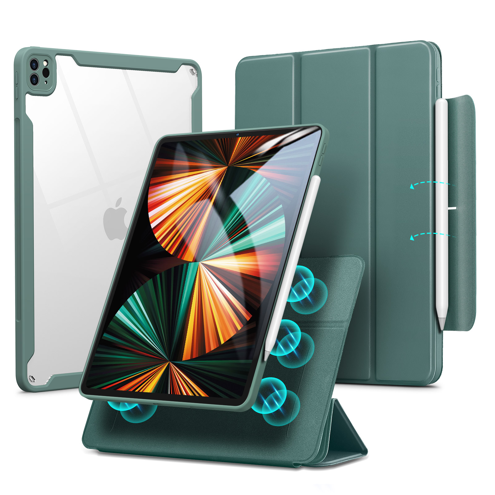 ESR Coque Magnétique Compatible avec iPad Air 5e Génération 2022, iPad Air  4e Génération 2020, Fixation Magnétique, Veille/Réveil Auto, Supporte
